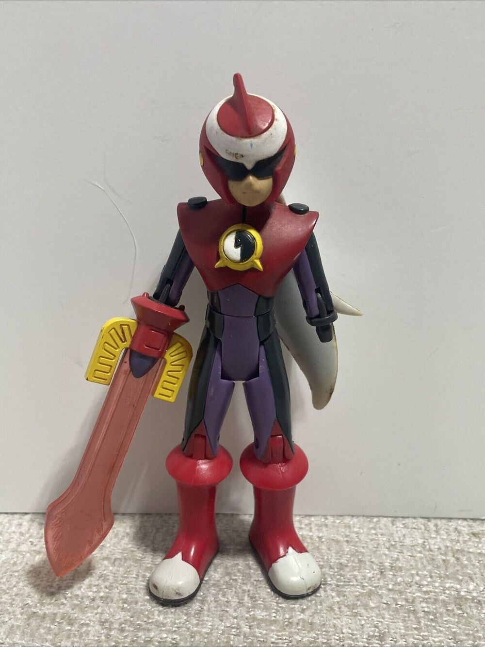 MegaMan NT Warrior 10 Inch Action Figure 2004 ProtoMan Missing Arm